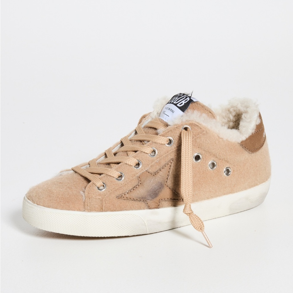 GOLDEN GOOSE SUPERSTAR SNEAKERS 38 suede brown beige Shopbop